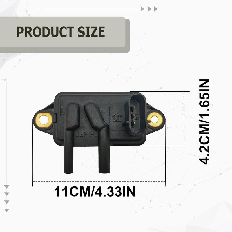 Vrasly EGR Valve Pressure Feedback Sensor Compatible for 1994-2010 Ford Lincoln Mazda VP8, Mercury Lincoln Town Car Mazda Truck Replacement for F77Z-9J460-AB DPFE15 - Image 2